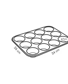 Formy na pečenie TESCOMA forma 12 muffinov DELÍCIA 34x26 cm 