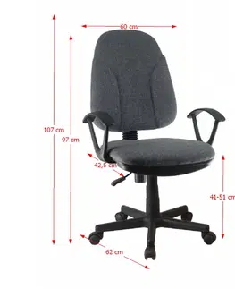 Kancelárske stoličky KONDELA Devri kancelárska stolička sivá