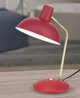 Stolové lampy na písací stôl Orion Vintage vzhľad – stolná lampa Fedra červená