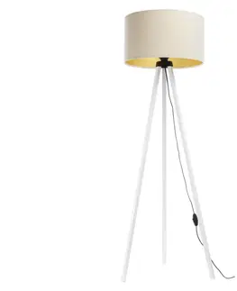 Lampy  Stojacia lampa STANDART 1xE27/60W/230V krémová/biela 