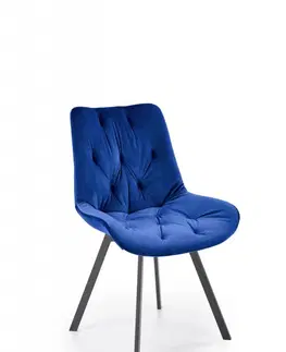 Jedálenské zostavy Otočná jedálenská stolička K519 Halmar Modrá