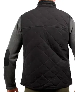 bundy a vesty Prešívaná poľovnícka vesta 500 nehlučná čierna