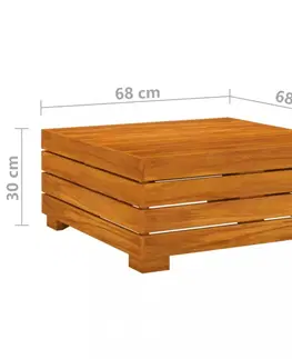 Záhradné taburety Záhradný taburet so stolíkom LENKA Dekorhome Krémová