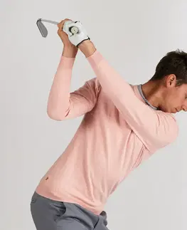 mikiny Pánsky golfový pulóver ružový