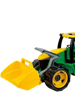 Hračky - dopravné stroje a traktory LENA - Traktor S Lyžicou A Bagrom, Zeleno-Žltý