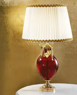 Lampy na nočný stolík Masiero Vznešená stolná lampa Ella z muránskeho skla