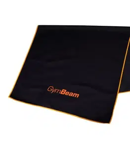 Športové uteráky GymBeam Športový rýchloschnúci uterák Black/Orange