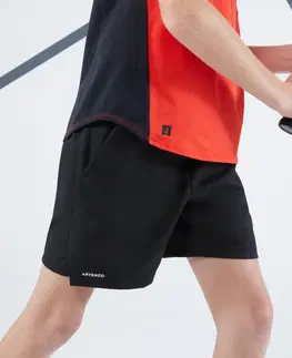 bedminton Detské tenisové šortky TSH Dry čierne