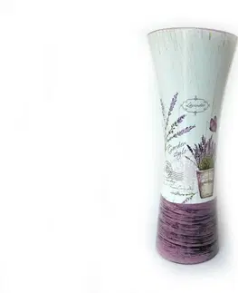 Dekoratívne vázy MAKRO - Váza s dekorom Levanduľa 29cm