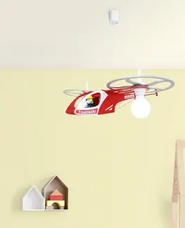 Závesné svietidlá Elobra Závesná lampa Helikoptéra Fred pre detskú izbu