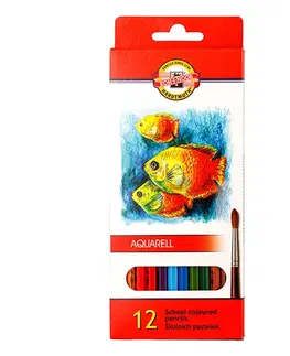Hračky KOH-I-NOOR - Pastelky akvarelové, sada 12 ks