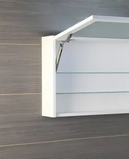 Kúpeľňový nábytok SAPHO - CLOE galérka s LED osvetlením, 80x50x18cm, biela CE080-0030