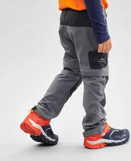 nohavice Detské odopínateľné turistické nohavice MH500 pre 2 až 6 rokov modré