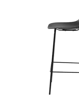 Barové stoličky Furniria Dizajnová barová stolička Jensen čierna