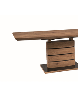 Jedálenské stoly DAVINCI jedálenský stôl 140x80 cm, dub/čierna