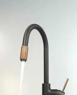 Kuchynské drezy DEANTE DEANTE - ASTER čierna - meď - Drezová batéria, s pripojením vodného filtra BCA_B64M