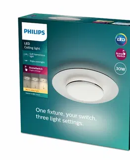 Svietidlá Philips 8720169195196 stropné LED svietidlo Garnet, čierna, 1x 30 W 3100lm 2700K IP20