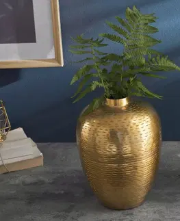 Bytové doplnky a dekorácie Stolová váza 2 ks SINIS Dekorhome Zlatá