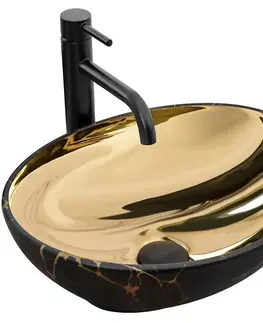 Sanitárna keramika Umývadlo na dosku Sofia In Gold/Black Marble
