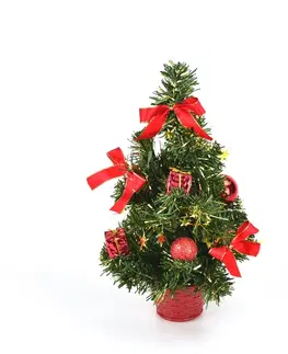 Vianočné dekorácie Vianočný stromček zdobený Lisa červená, 30 cm