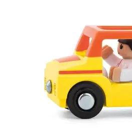 Hračky - autíčka WOODY - Autíčka k dráhe - Ambulancia, 4ks