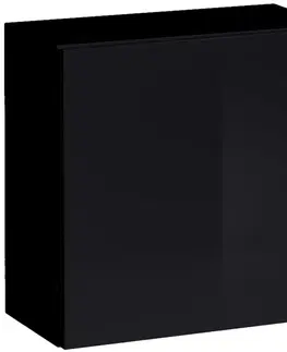 Vitríny v podkrovnom štýle Závesná skrinka Switch SW3 čierna