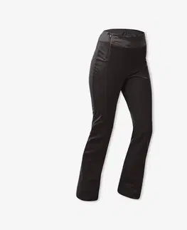 nohavice Dámske lyžiarske nohavice 500 Slim čierne
