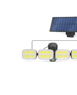 Záhradné lampy  LED Solárny reflektor so senzorom 4xLED/2,5W/6V IP65 + diaľkové ovládanie 