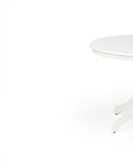 Jedálenské stoly HALMAR Gloster okrúhly jedálenský stôl biely lesk