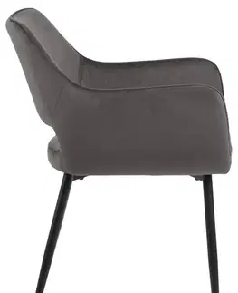 Stoličky - moderné Dkton 23618 Dizajnová jedálenska stolička Nereida, tmavo šedá