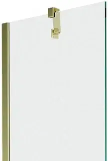 Sprchové dvere MEXEN/S - Next vaňová zástena FIX 50x150 cm, transparent, zlatá 895-050-000-00-00-50