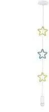 Nábytok Detská závesná lampa STARS 1xE27 Candellux Zlatá / modrá