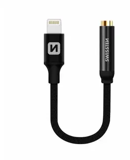 USB káble Audio adaptér Swissten LightningJack (samica) 0,15 m, čierny 73501211