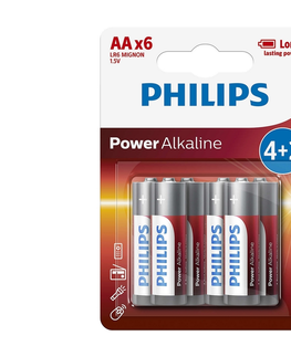 Predlžovacie káble Philips Philips LR6P6BP/10 - 6 ks Alkalická batéria AA POWER ALKALINE 1,5V 