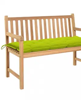 Záhradné lavice Záhradná lavica s poduškou 120 cm Dekorhome Vínová
