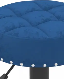Barové stoličky Barová stolička zamat / kov Dekorhome Modrá