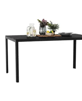 Záhradné stolíky Záhradný stôl, 150 cm, čierna, ABELO