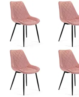 Jedálenské stoličky Glamour kreslo HANNA, ružové