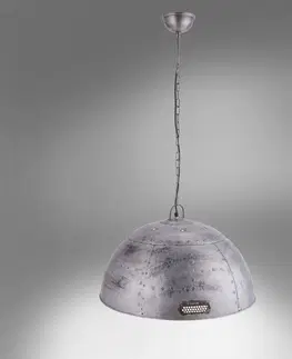 Závesné svietidlá JUST LIGHT. Pôsobivá priemyselná závesná lampa Belly. Ø 60 cm