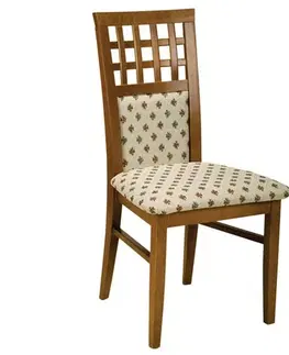 Jedálenské stoličky PYKA Kratka jedálenská stolička drevo D3 / krémový vzor