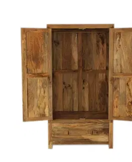 Šatníkové skrine Skriňa Hina 120x200x60 z mangového dreva