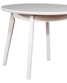 Jedálenské stoly Rozkladací stôl ST39 100/130x100cm biely