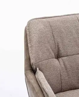 Stoličky - moderné LuxD 28109 Dizajnová otočná stolička Joe vintage taupe