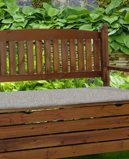 Záhradné lavice Záhradná lavička, hnedá, 123,5 cm, DILKA