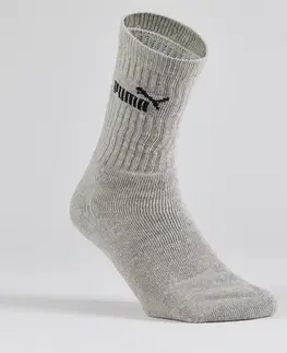 bedminton Ponožky vysoké sivo-čierne 4 páry