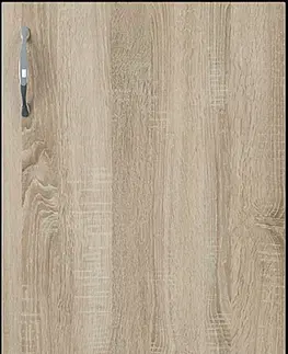 Kuchynské skrinky horná vysoká vitrína s odkvapkávačom š.70, v.92, Modena WD7092G, grafit / dub Sonoma