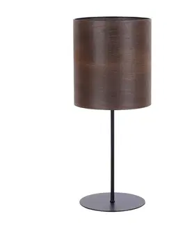 Stolové lampy Envostar Envostar Veneer stolová lampa údený dub Ø 20,5 cm