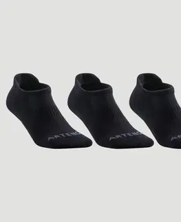 bedminton Športové ponožky RS 500 nízke 3 páry čierne
