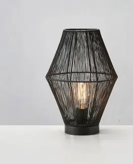 Stolové lampy Markslöjd Stolová lampa Casa s kovovým tienidlom, čierna
