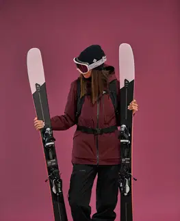 bundy a vesty Dámska lyžiarska bunda FR100 bordová